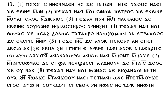 Gospel of Thomas Coptic Text